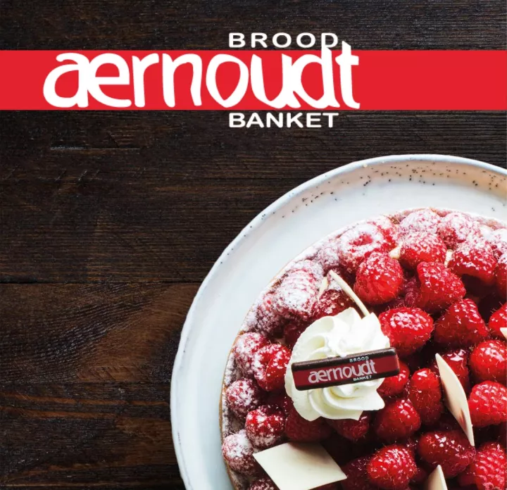 Bakkerij Aernoudt logo en frambozentaart