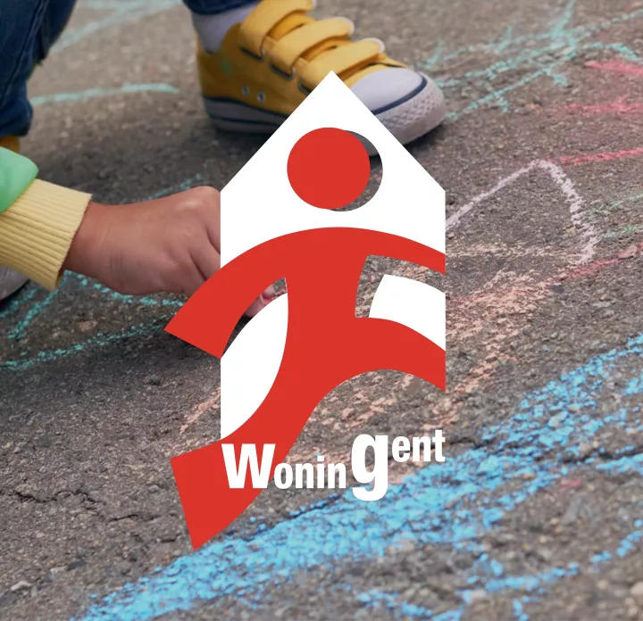 Logo van Woningent op een backdrop