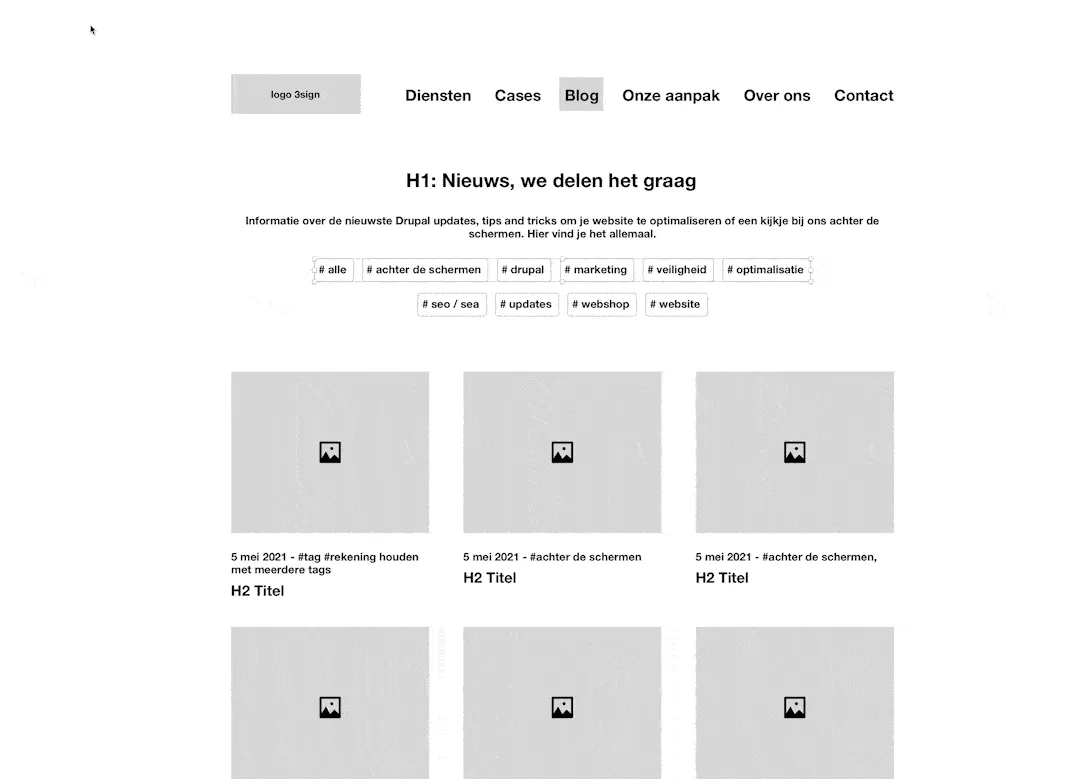 Demo van smart symbols getoond in sketch (animated gif)