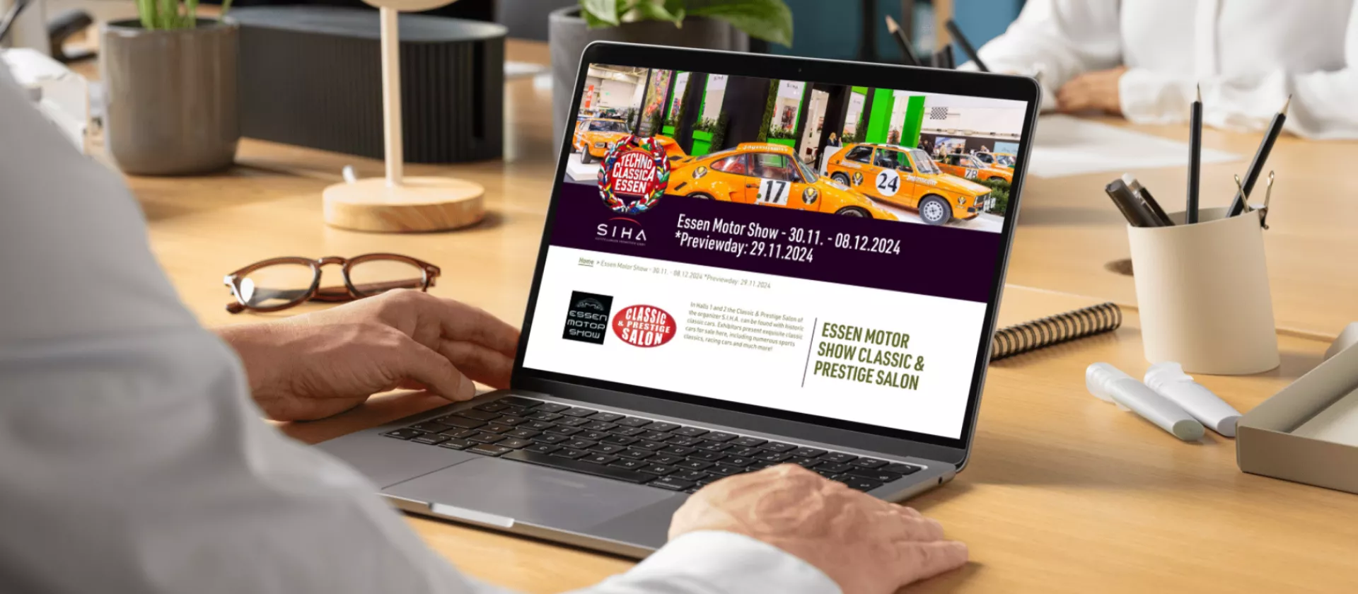 Mockup van de website 