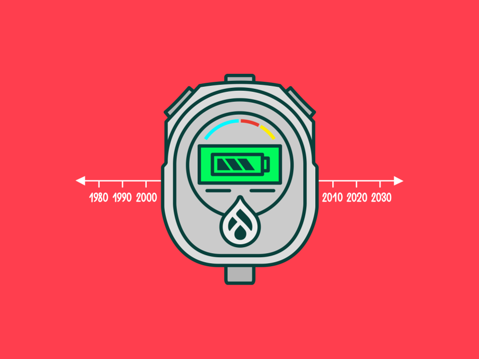Chronometer met groene batterijweergave