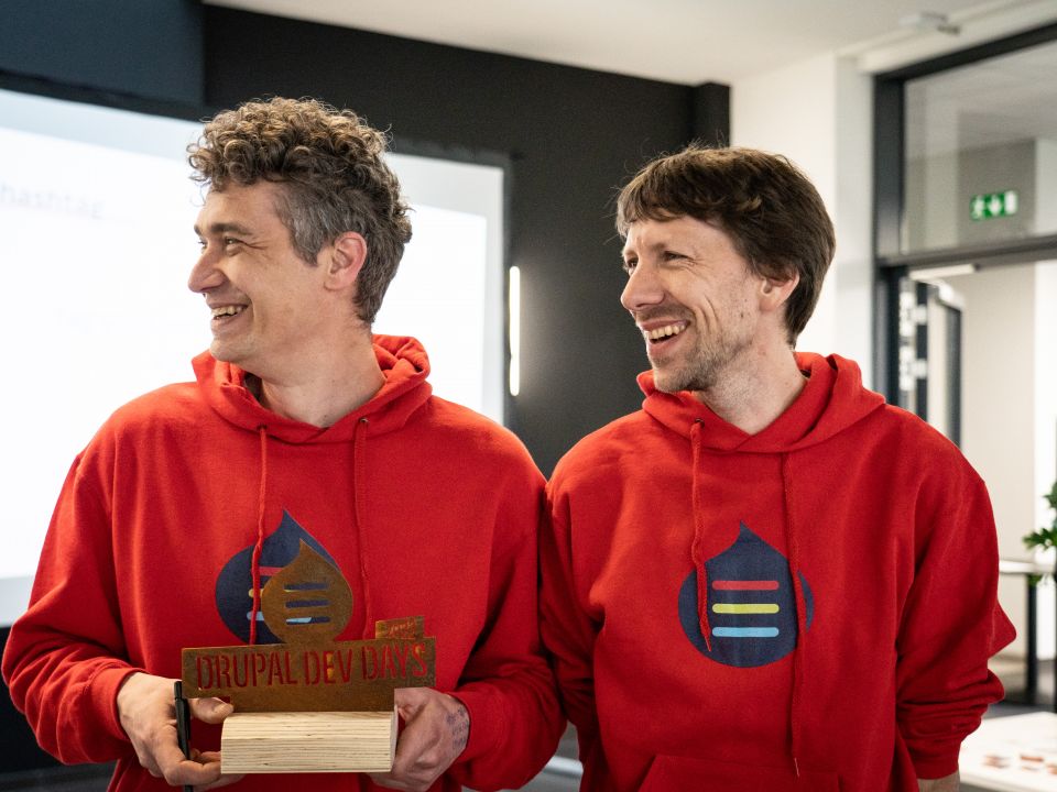 Dries Van Giel en Nick Veenhof met de Sponsor awards