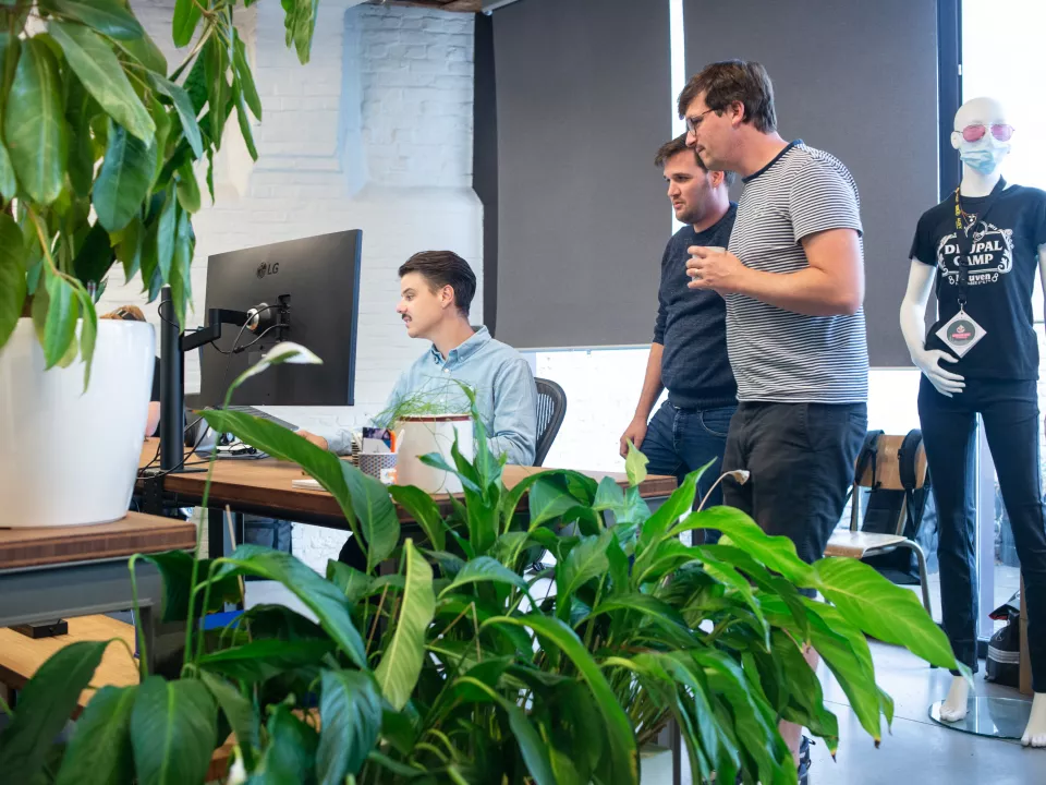 Overleg op het kantoor van 3sign