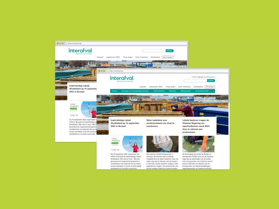 Interafval twee menu's