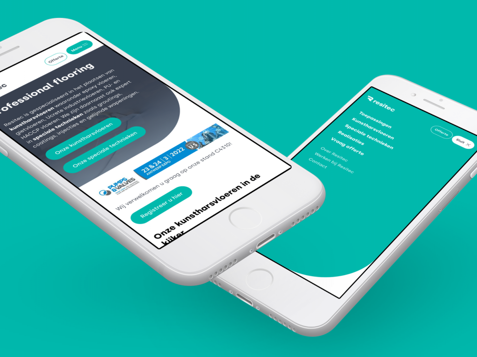 Website Resitec mobile mock-up