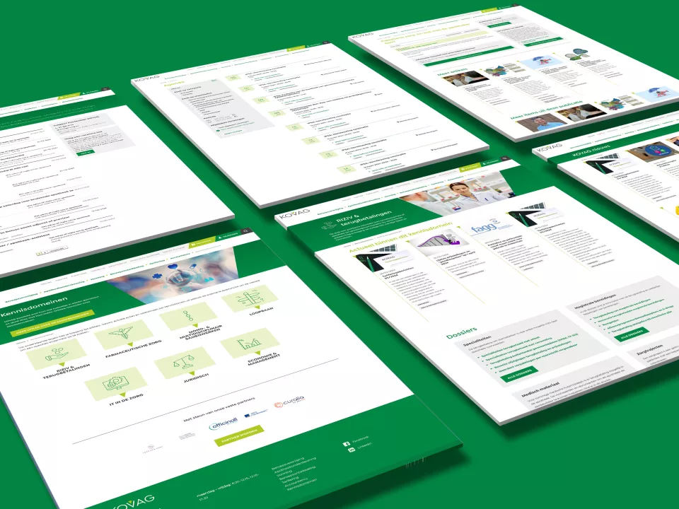 KOVAG website mock-ups KOVAG website mock-ups