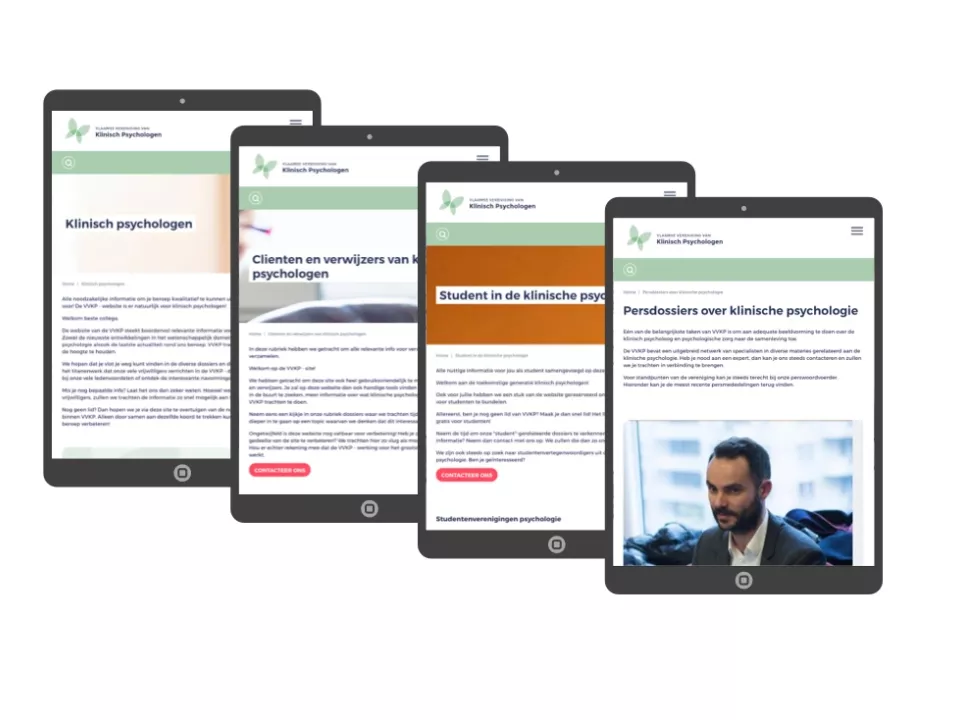 landingspagina's website vvkp