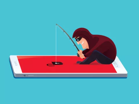 Crimineel vist op een GSM