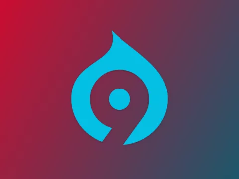 Drupal 9 logo (niet het officiële logo, dit is nog niet gekend)