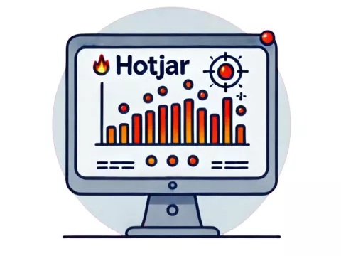 Icoon met een getekende versie van hotjar