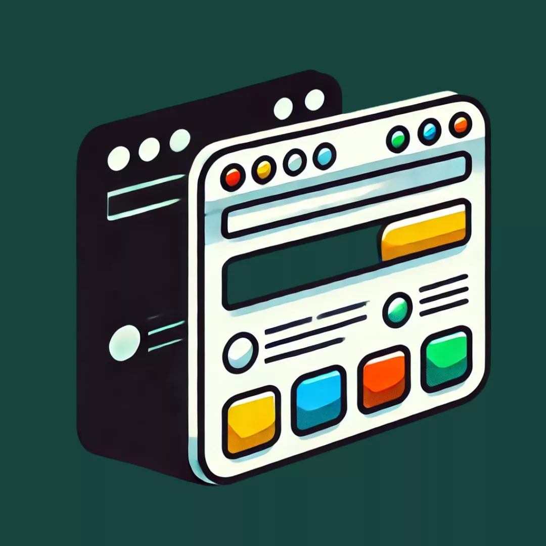 Logo blogpost duplicate content Een illustratie van een webpagina die een schaduw heeft om het schaduwen van een pagina wegens duplicate content via een illustratie in beeld te stellen