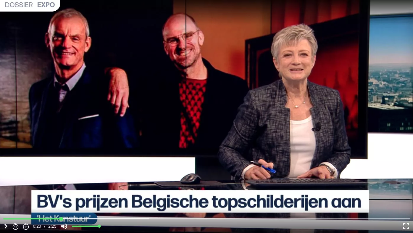 Screenshot van het item op het journaal met Hans en Joost Bourlon Screenshot van het item op het journaal met Hans en Joost Bourlon