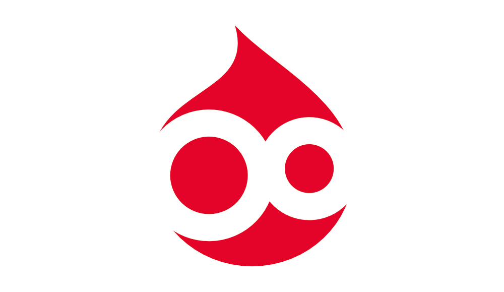 Logo drupal 8 waar de 8 vervangen is door ∞